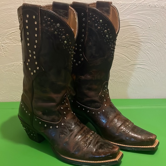 Ariat Women's Rhinestone Western Cowgirl Boot In Sassy Brown Size 7B - Picture 10 of 10